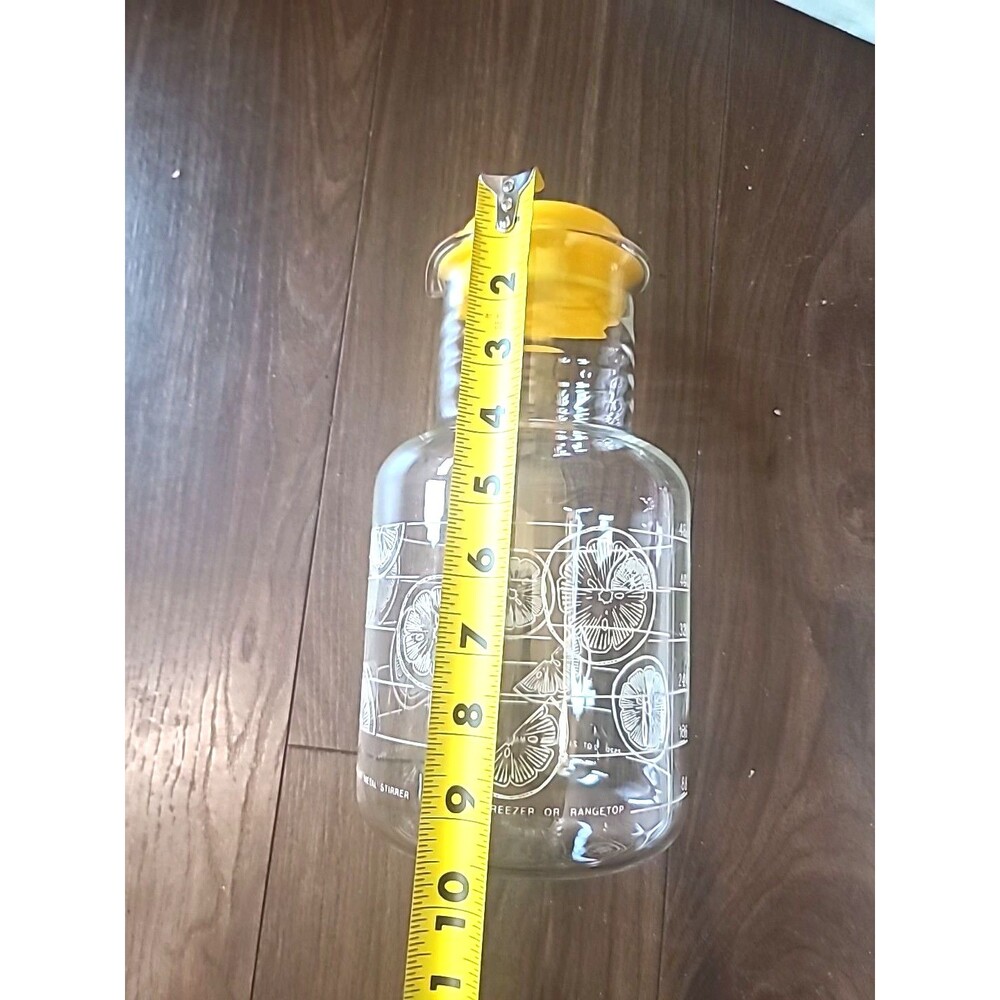 Vintage Pyrex Lemonade Refrigerator Jar 7520 2 Quart w/ Lid - Picture 2 of 8